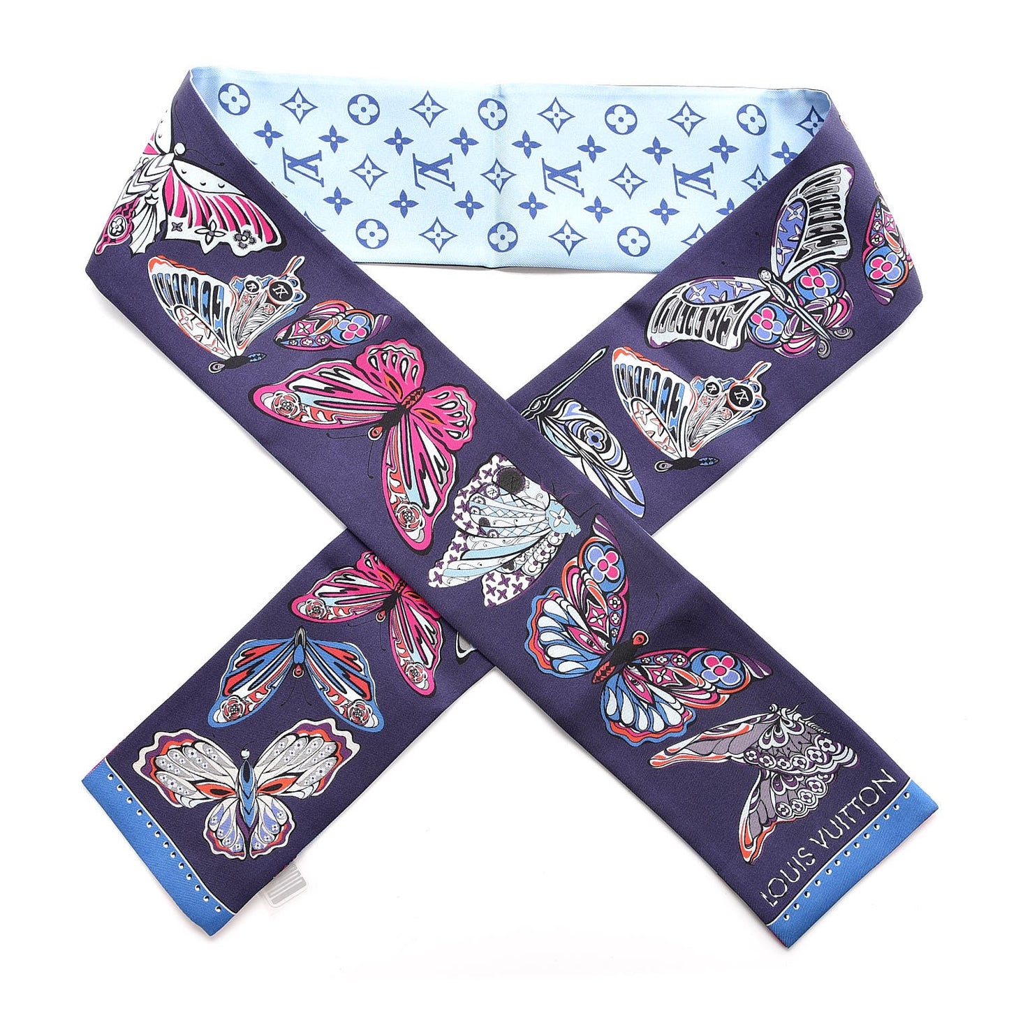 Silk Monogram World Of Love Bandeau Navy
