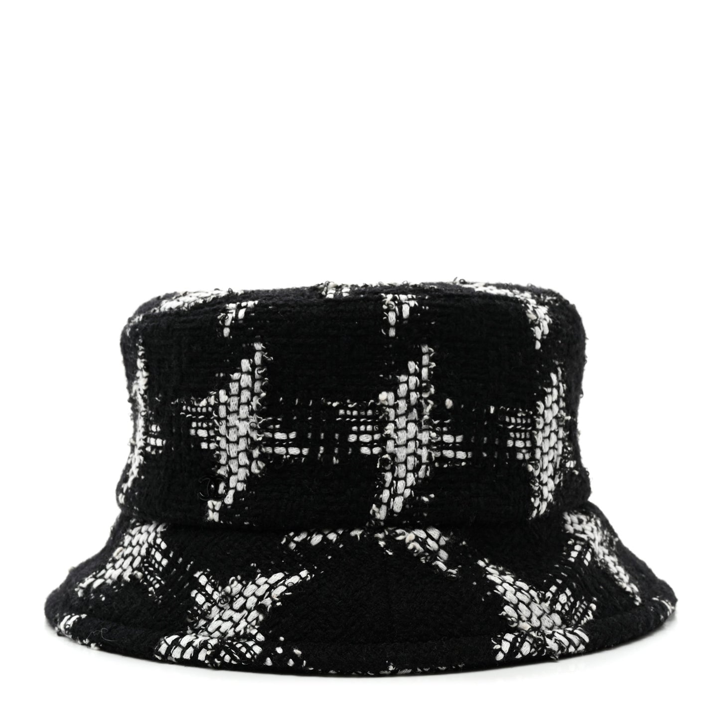 Tweed Bucket Hat S Black White