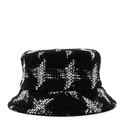 Chanel Tweed Bucket Hat S Black White 5 of 8