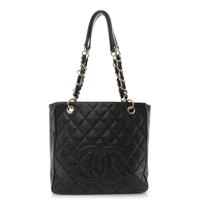 Chanel Caviar Quilted Petit Shopping Tote PST Black 1 of 12