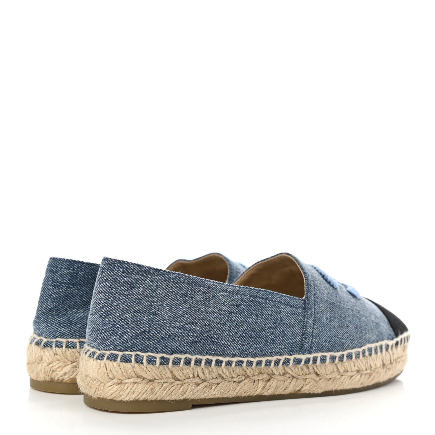 Chanel Denim CC Espadrilles 38 Blue Black 4 of 7