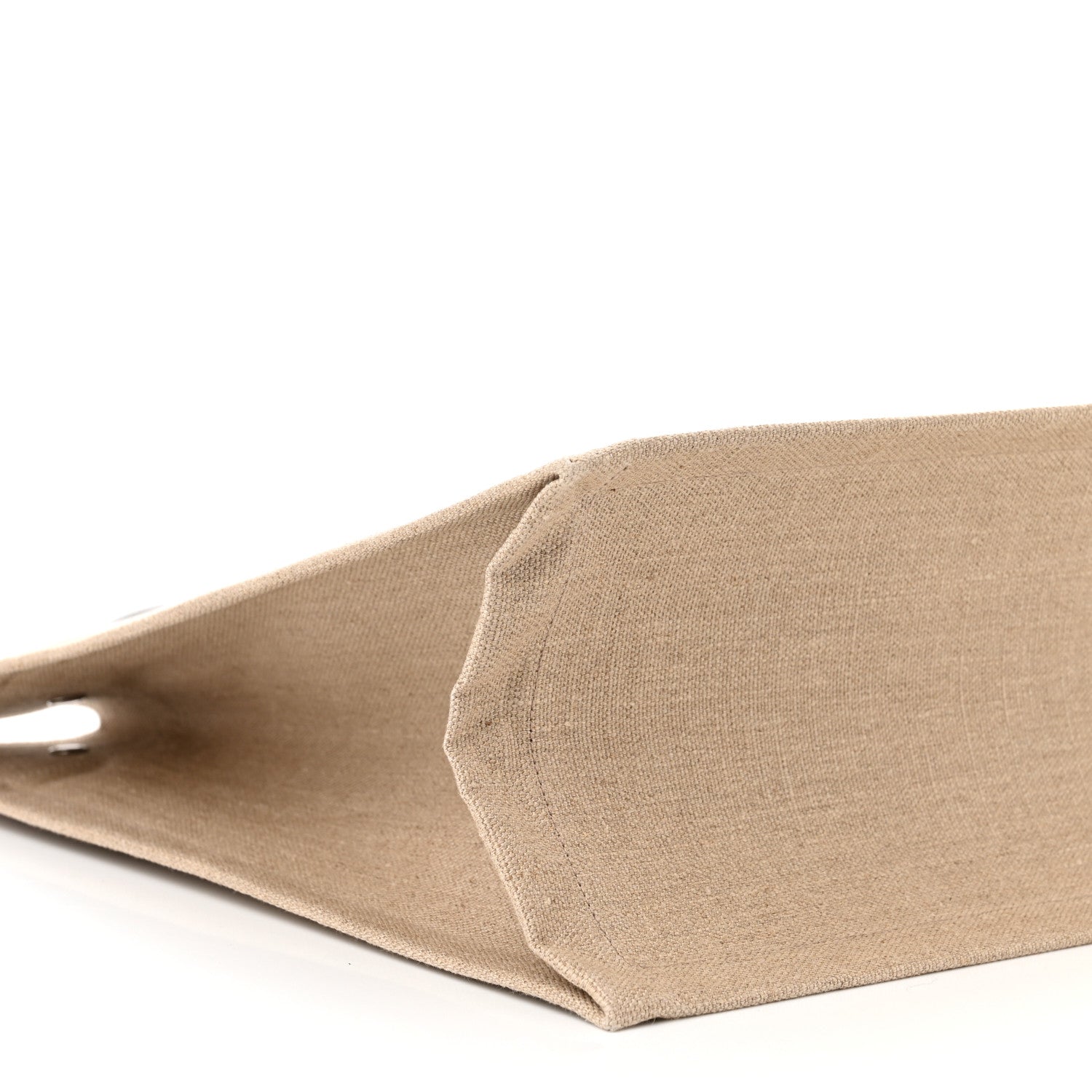Saint Laurent Linen Calfskin Rive Gauche Tote Optic White 9 of 11