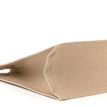 Saint Laurent Linen Calfskin Rive Gauche Tote Optic White 9 of 11