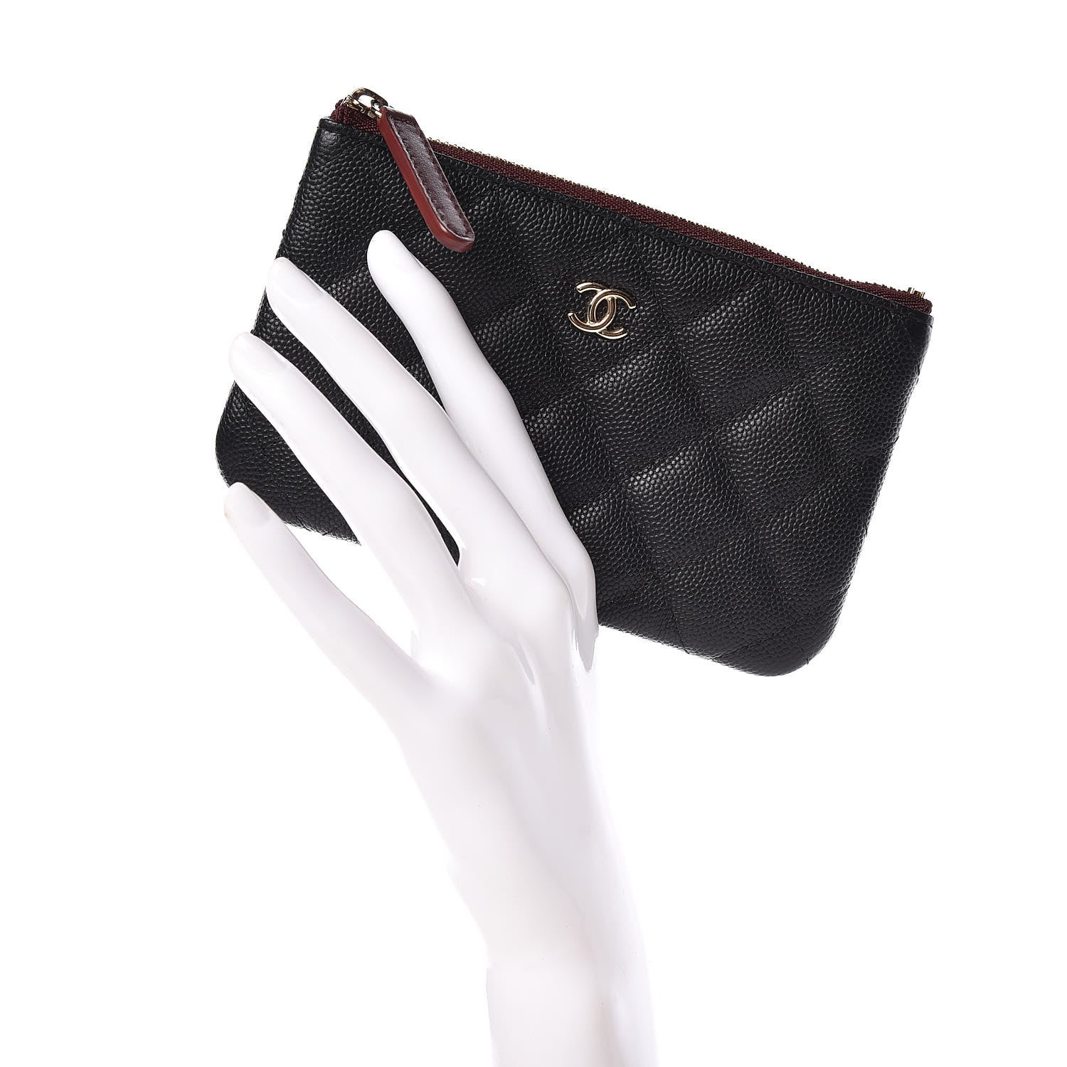 Chanel Caviar Quilted Small Cosmetic Case Black 2 of 10