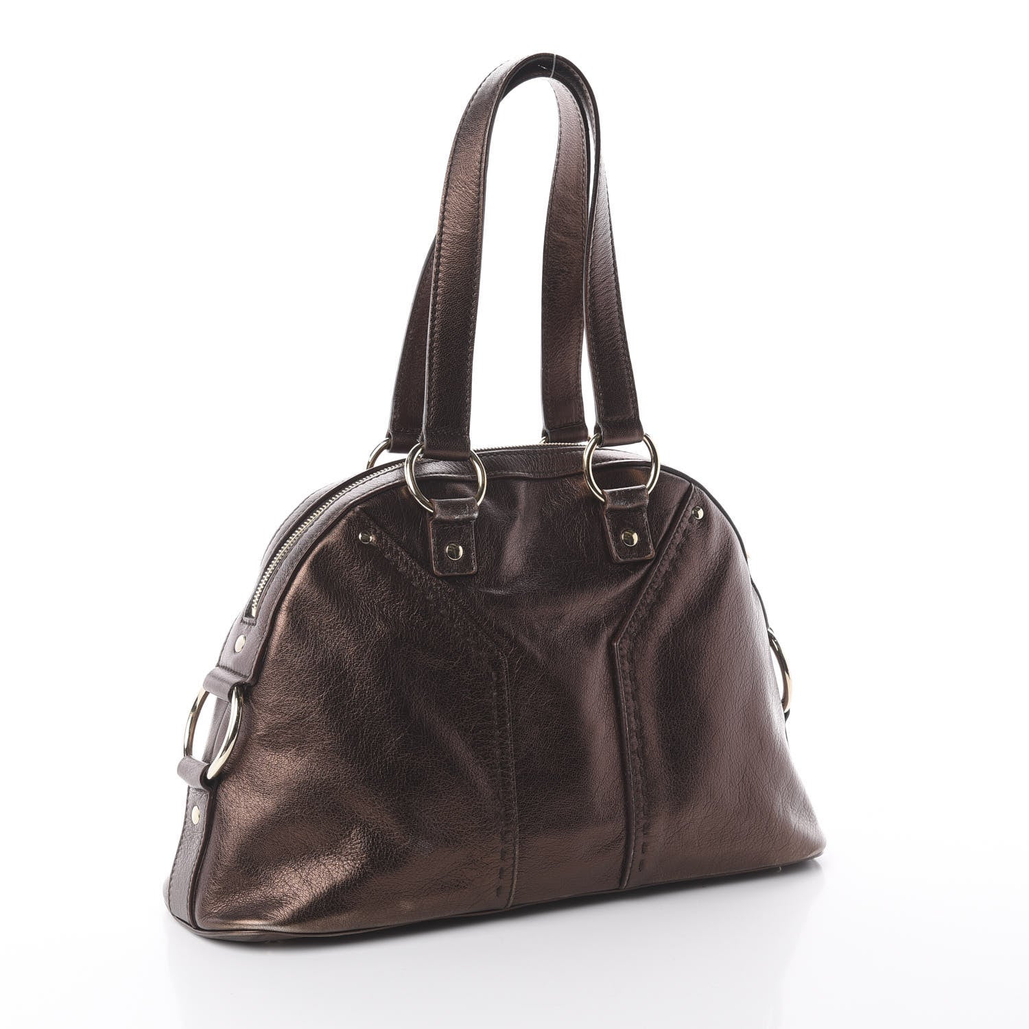 Saint Laurent Metallic Calfskin Medium Muse Copper 2 of 8