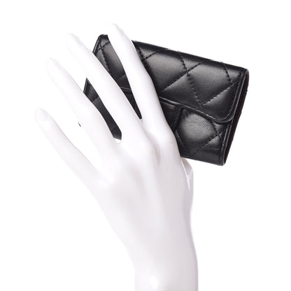Chanel Lambskin Quilted 6 Key Holder Black 2 of 10
