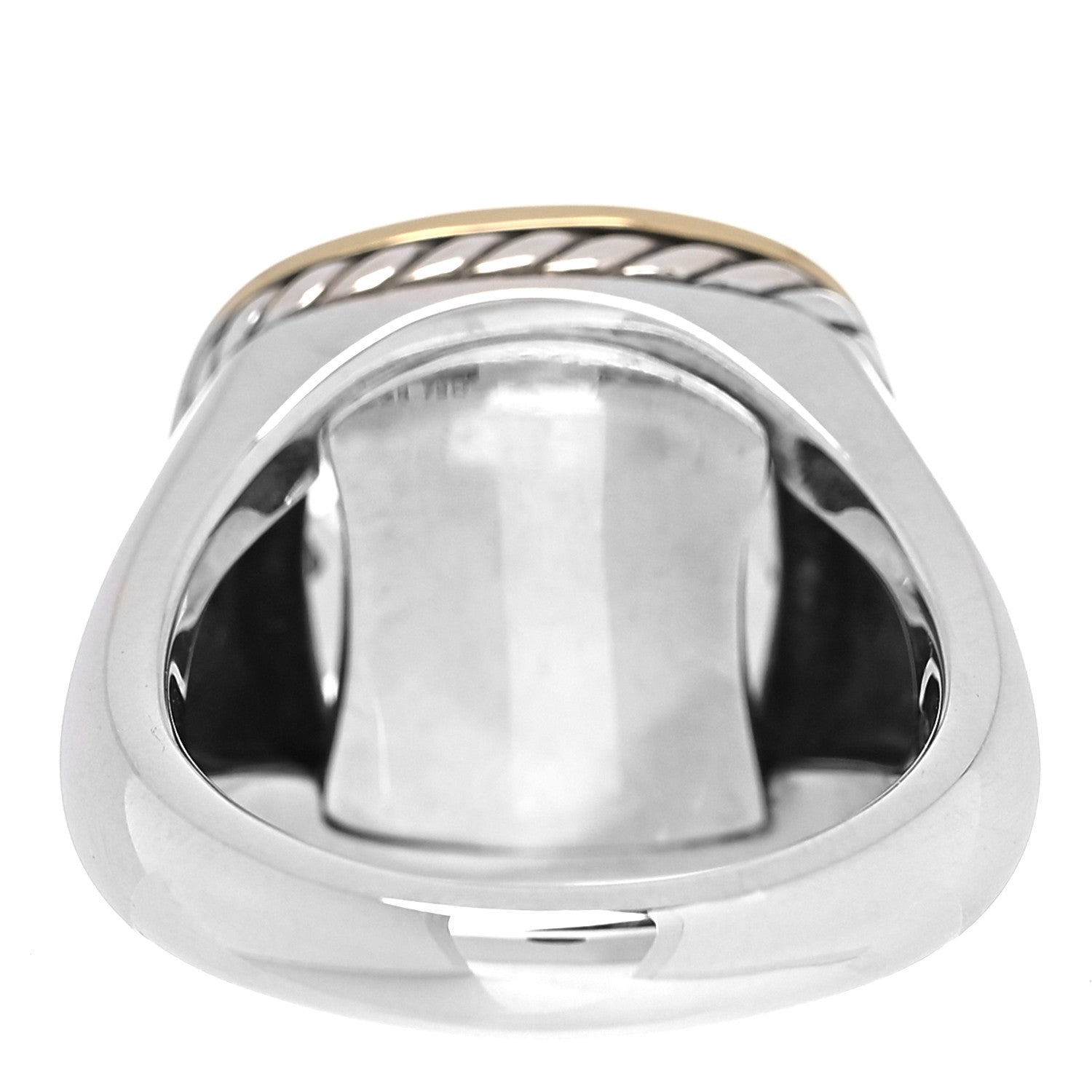 David Yurman Sterling Silver 18K Yellow Gold Citrine 14mm Albion Statement Ring 54 7 4 of 5