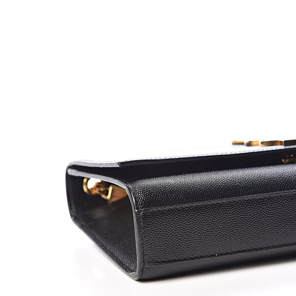 Saint Laurent Grain De Poudre Medium Classic Monogram Kate Satchel Black 5 of 9