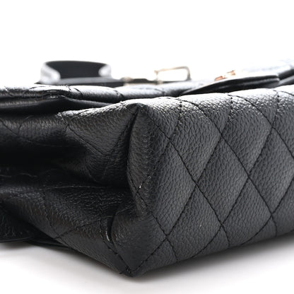 Chanel Grained Calfskin Quilted 2.55 Reissue Flap Belt Bag Clutch Black 9 of 11