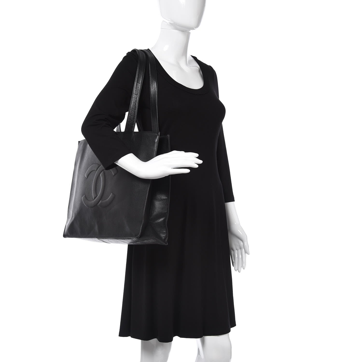 Chanel Caviar CC Tote Black 2 of 12