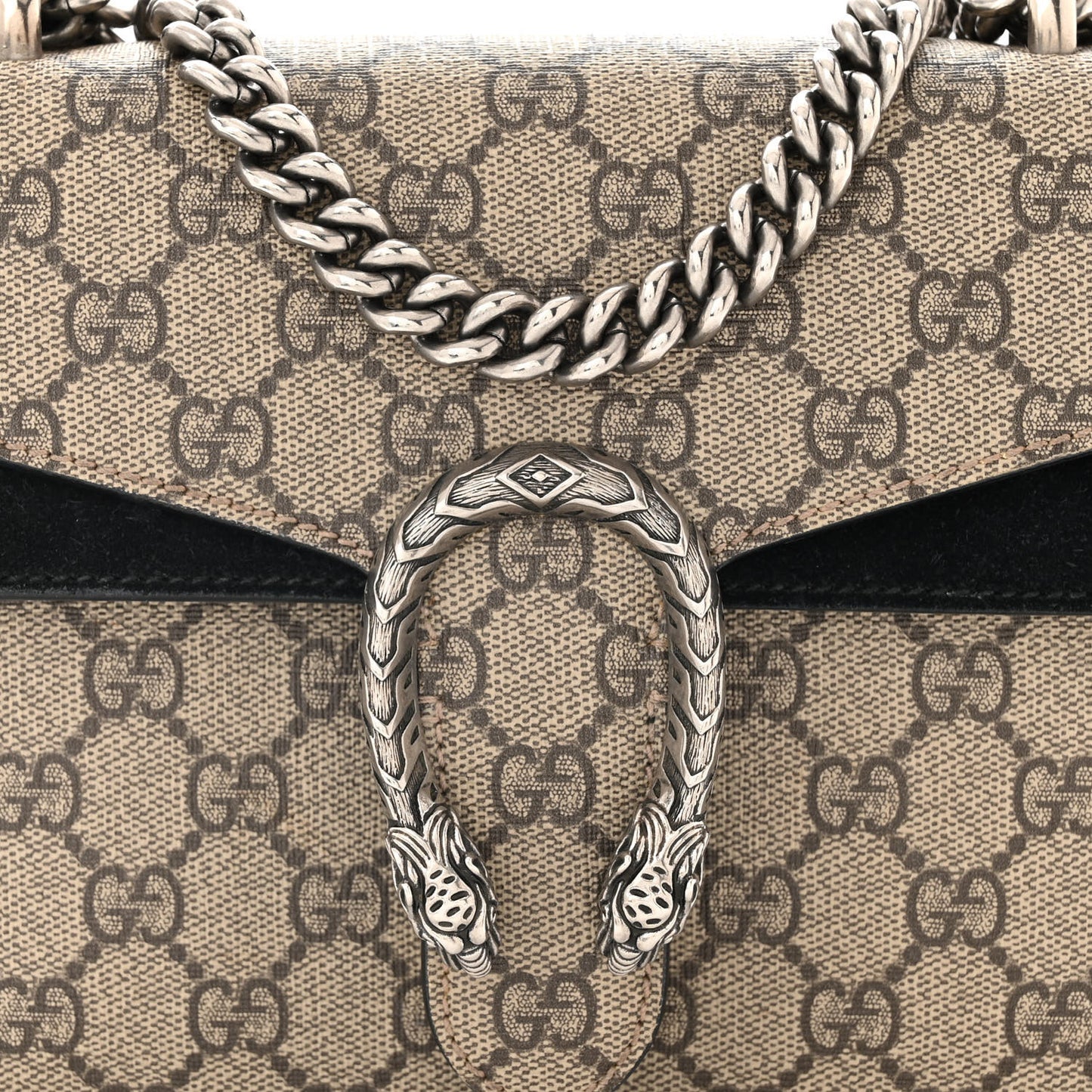 GG Supreme Monogram Mini Dionysus Shoulder Bag Black
