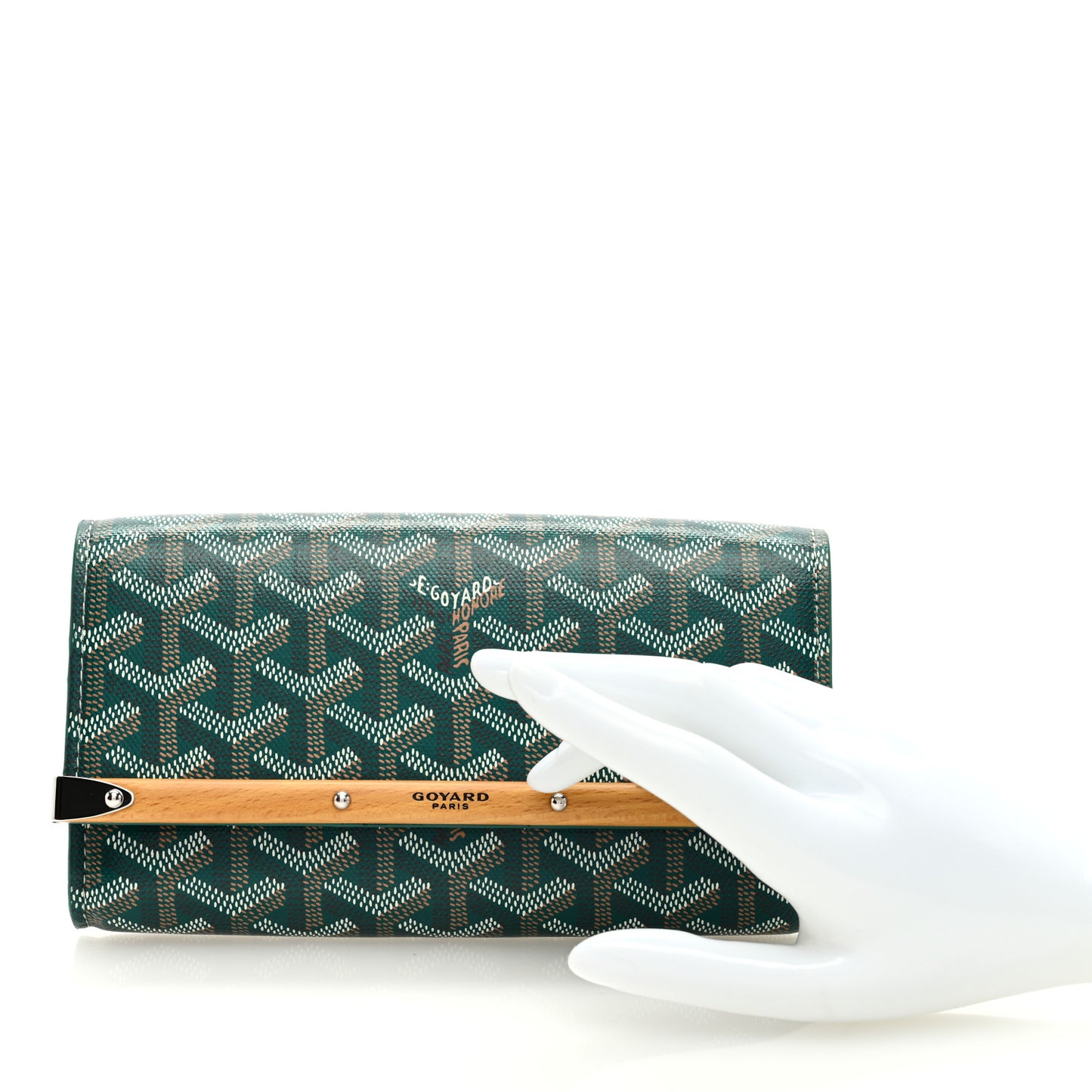 Goyardine Monte Carlo Bois Clutch Green