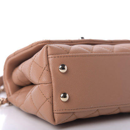 Chanel Caviar Quilted Extra Mini Coco Handle Flap Brown 6 of 10