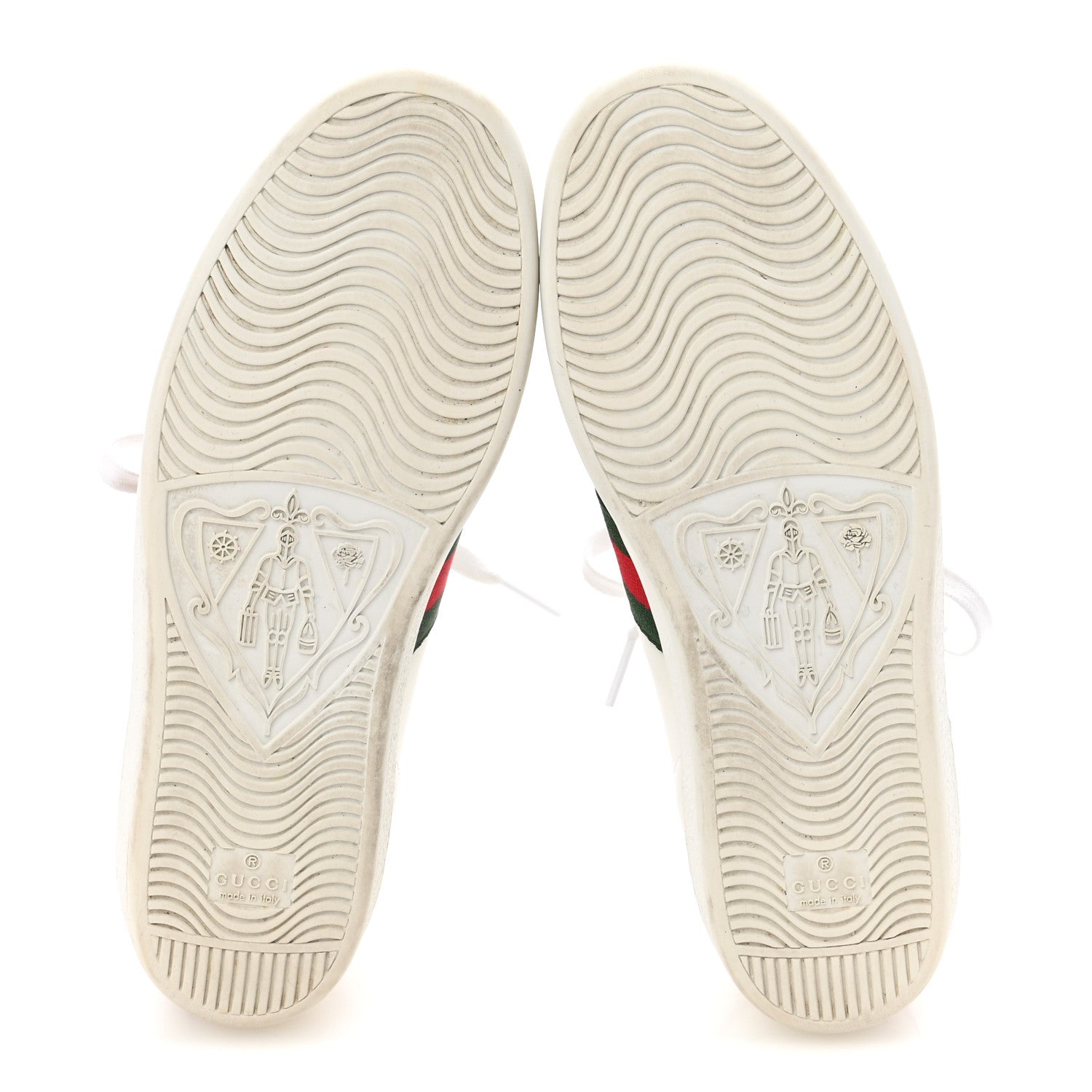 Gucci Calfskin Gucci 100 Womens Ace Sneakers 39.5 White Hibiscus Red 6 of 12