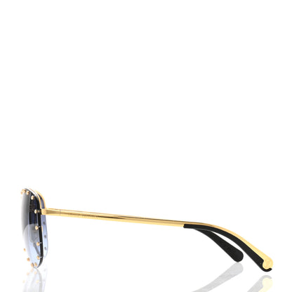 Louis Vuitton The Party Aviator Gradient Sunglasses Z2349U Blue 3 of 12