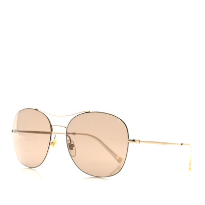 Gucci Metal Aviator GG0501S Sunglasses Gold 1 of 7