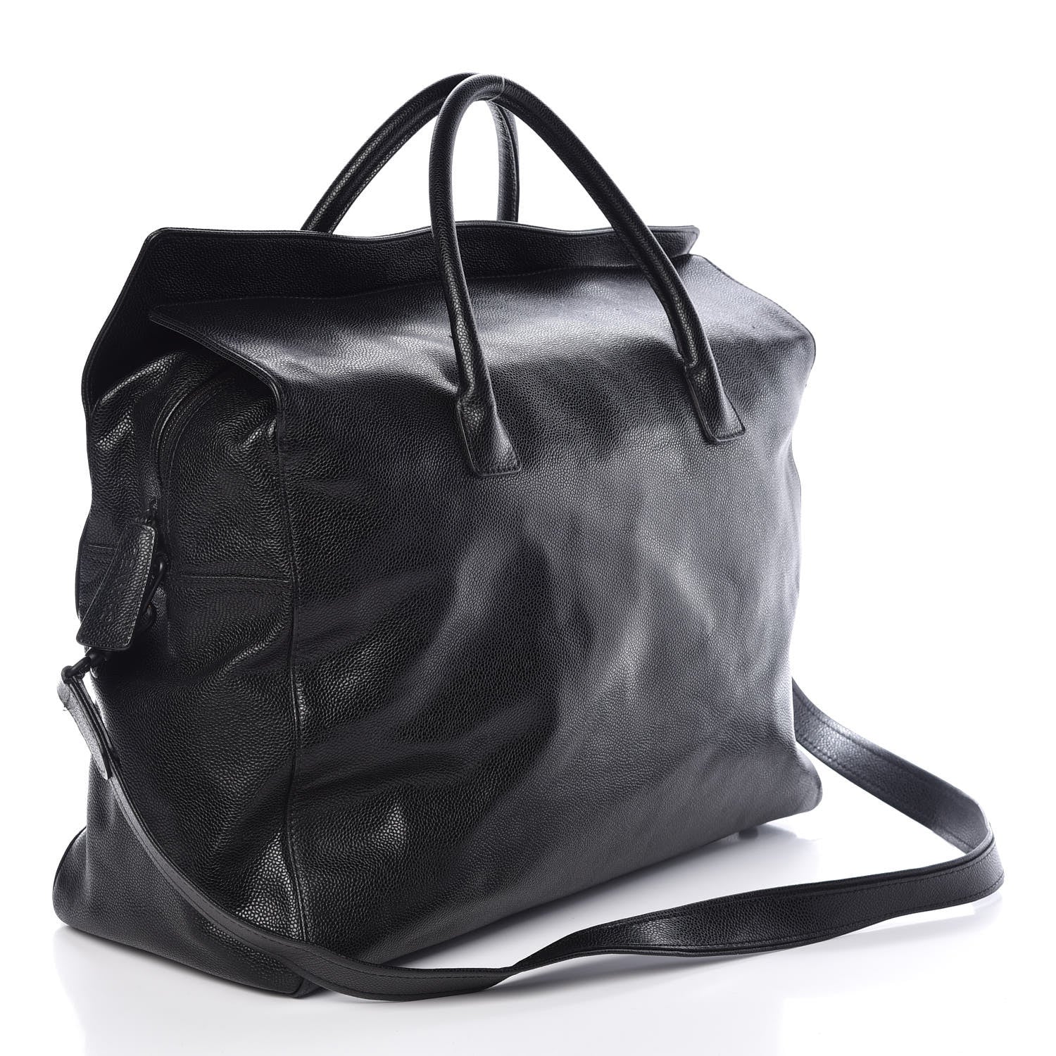 Chanel Caviar Large CC Shoulder Bag Black 3 of 9