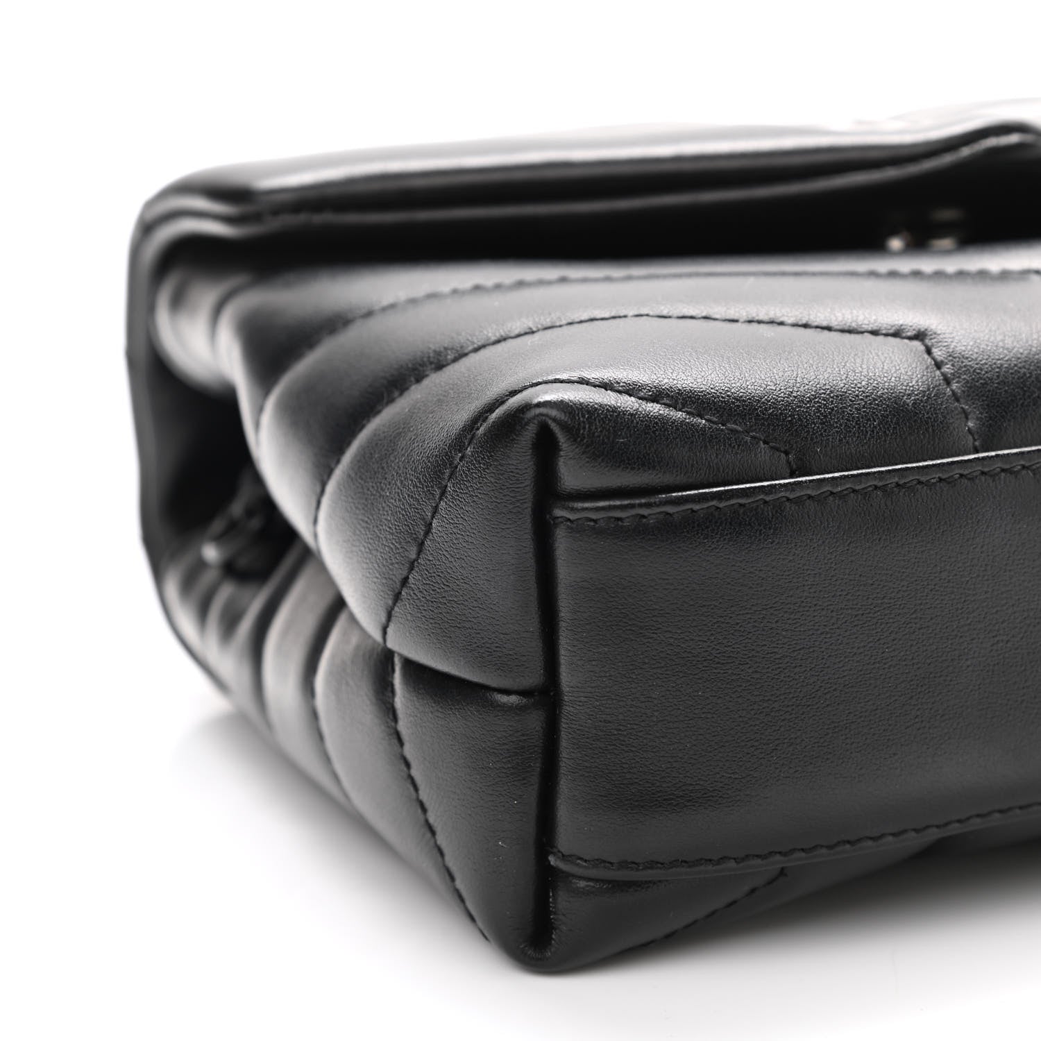 Saint Laurent Calfskin Y Quilted Monogram Toy Loulou Crossbody Bag Black 10 of 13