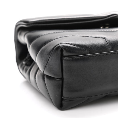 Saint Laurent Calfskin Y Quilted Monogram Toy Loulou Crossbody Bag Black 10 of 13