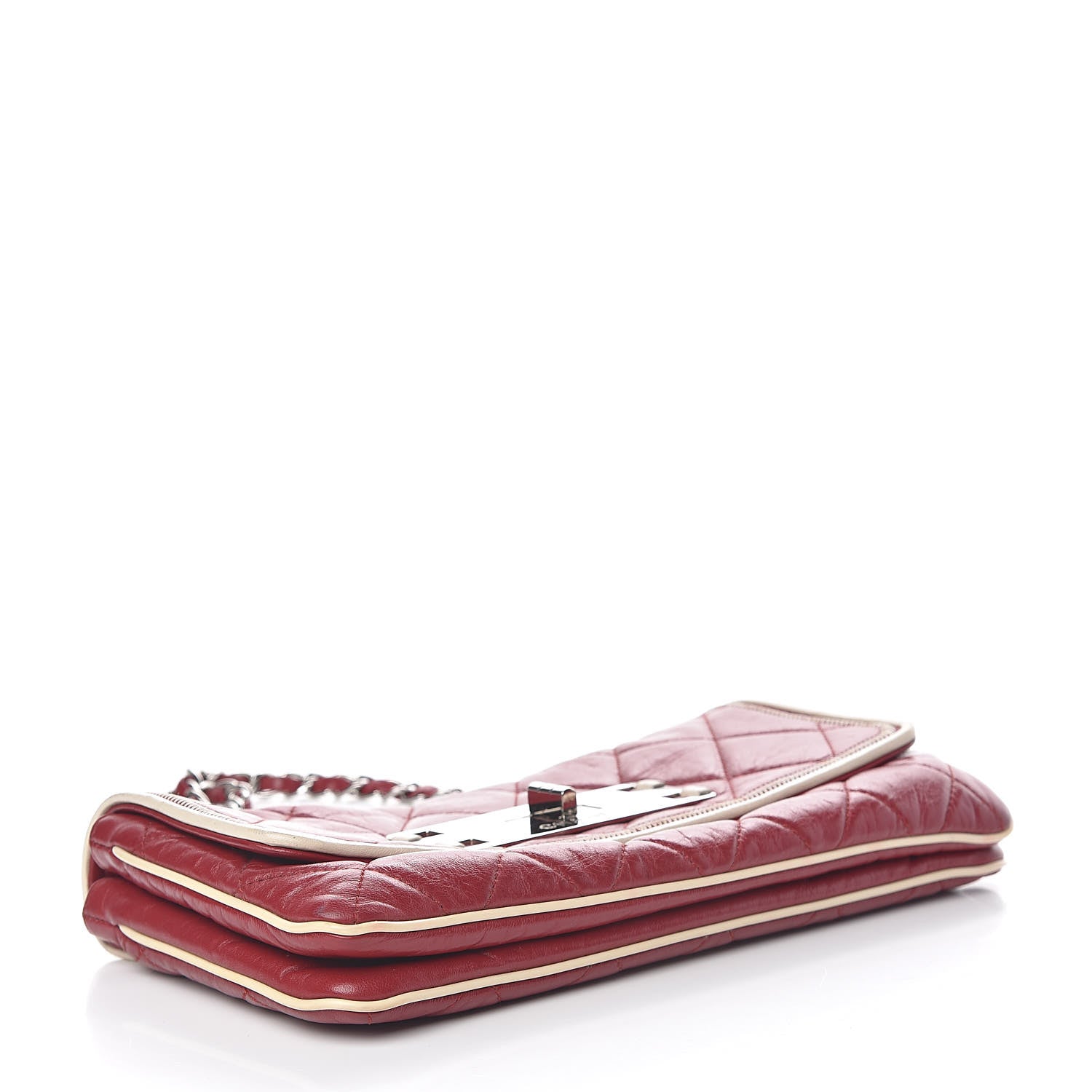 Chanel Lambskin Quilted East West Flap Red 4 of 15