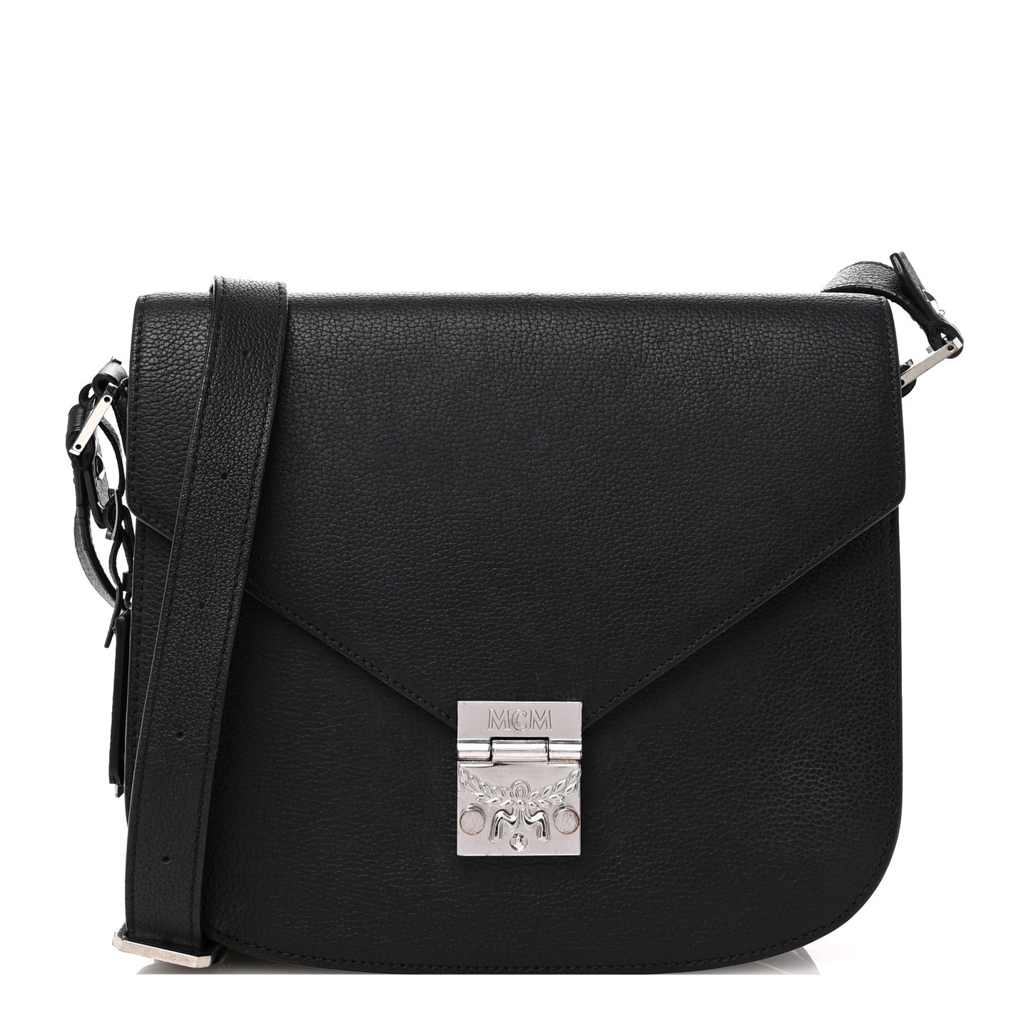 Grained Calfskin Patricia Park Avenue Crossbody Bag Black
