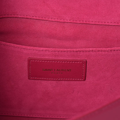 Saint Laurent Calfskin Classic Y Ligne Clutch Fuchsia 7 of 11