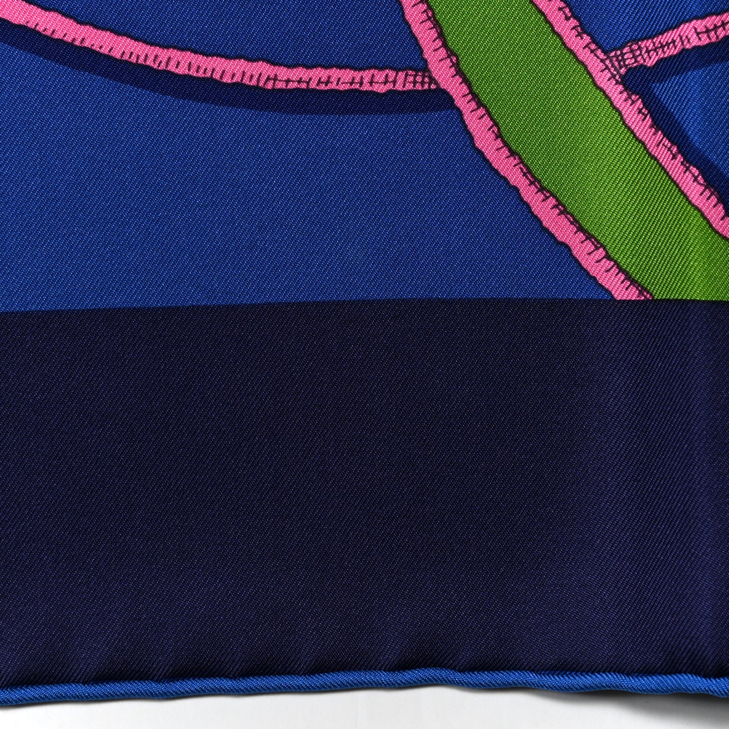 Silk L'Instruction Du Roy Scarf 90 Indigo Rose
