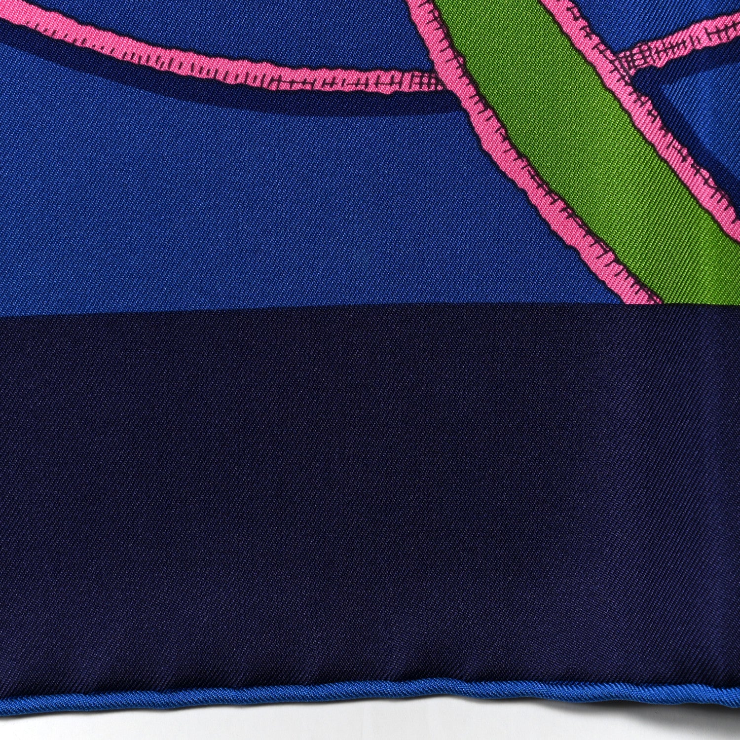 Hermes Silk L'Instruction Du Roy Scarf 90 Indigo Rose 6 of 6