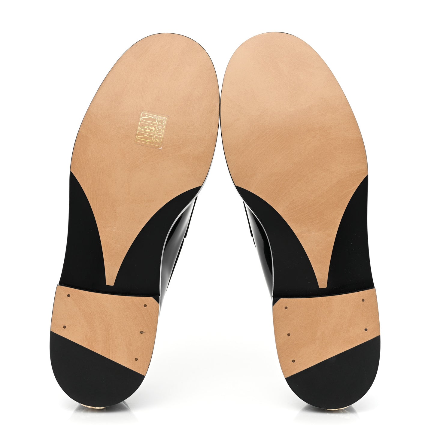 Shiny Calfskin Logo Loafers 39 Black