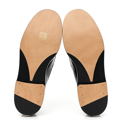 Chanel Shiny Calfskin Logo Loafers 39 Black 6 of 10