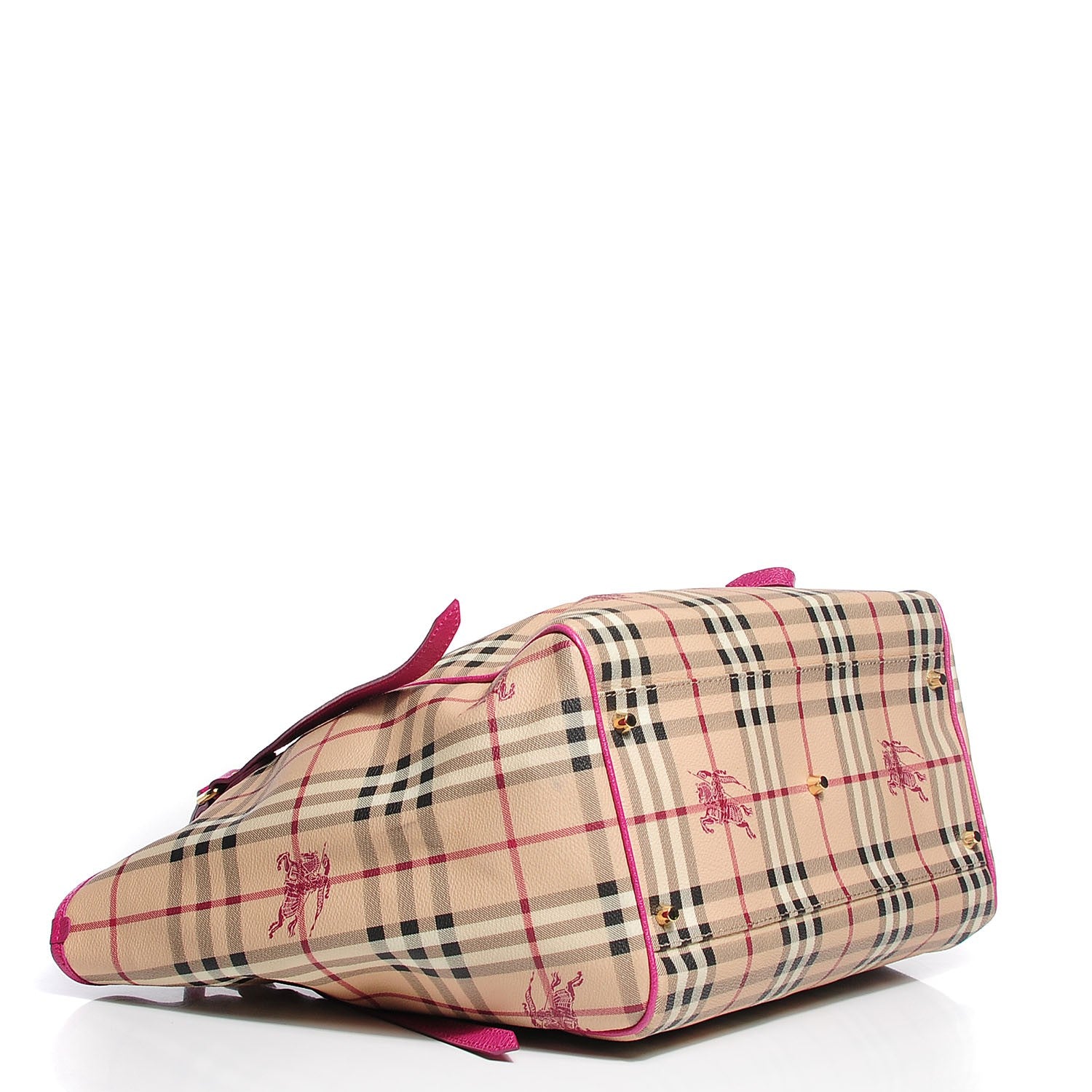 Burberry Haymarket Check Large Canterbury Tote Magenta 4 of 7