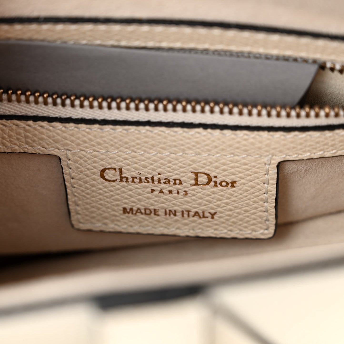 Grained Calfskin Saddle Bag White