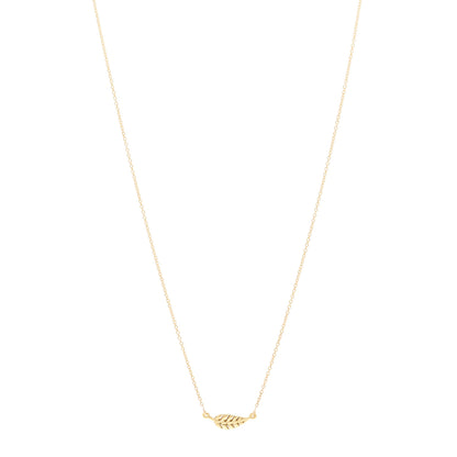 Jennifer Meyer 18K Yellow Gold Mini Leaf Necklace 1 of 5