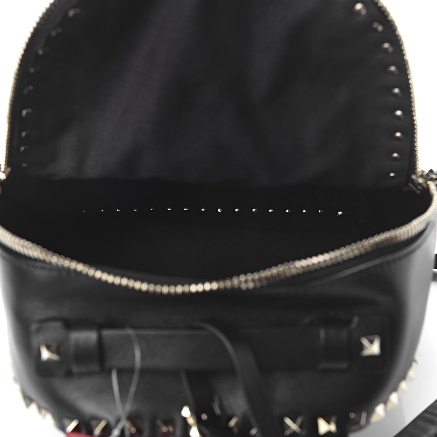 Valentino Garavani Calfskin Medium Rockstud All Over Backpack Black 5 of 9