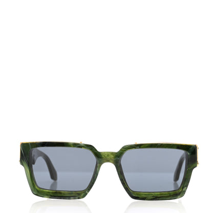 Louis Vuitton Acetate 1.1 Millionaires Z1167E Sunglasses Green Marble 2 of 7
