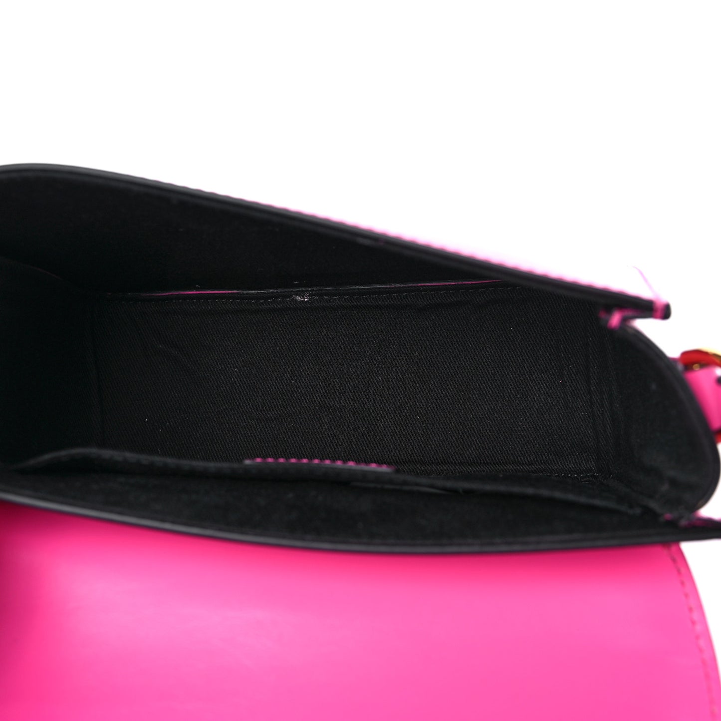 Calfskin Vinyl Small Houndstooth La Medusa Crossbody Bag Pink Multicolor
