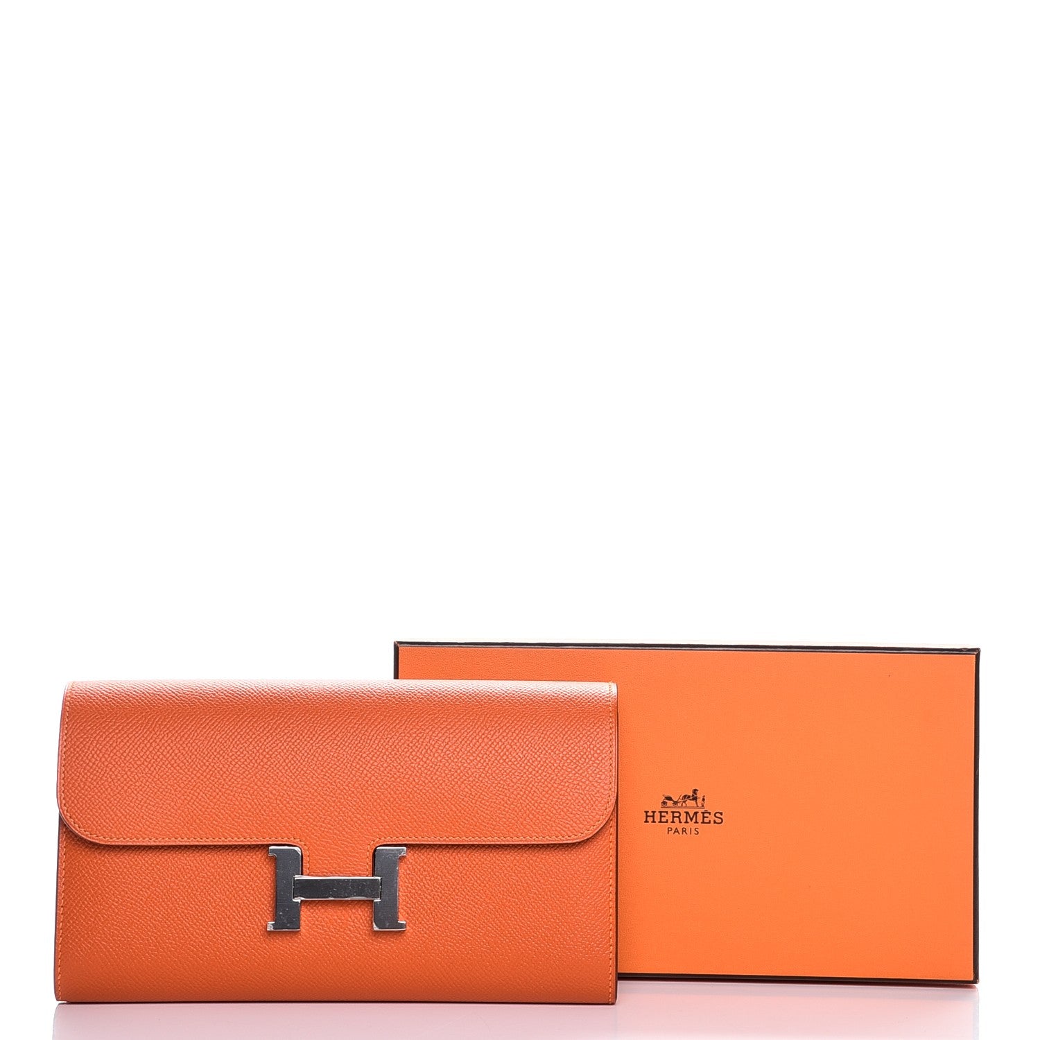 Hermes Epsom Constance Long Wallet Orange 19 of 19