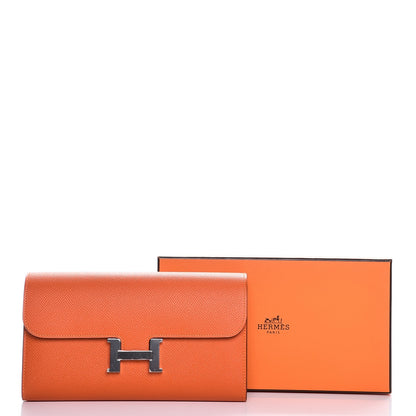 Hermes Epsom Constance Long Wallet Orange 19 of 19
