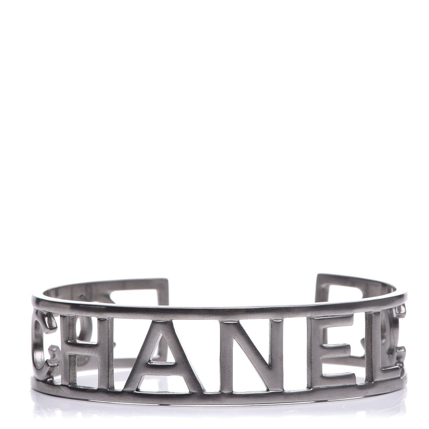 Chanel Ruthenium Logo Cuff Bracelet 1 of 6