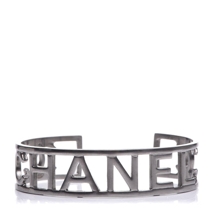 Chanel Ruthenium Logo Cuff Bracelet 1 of 6
