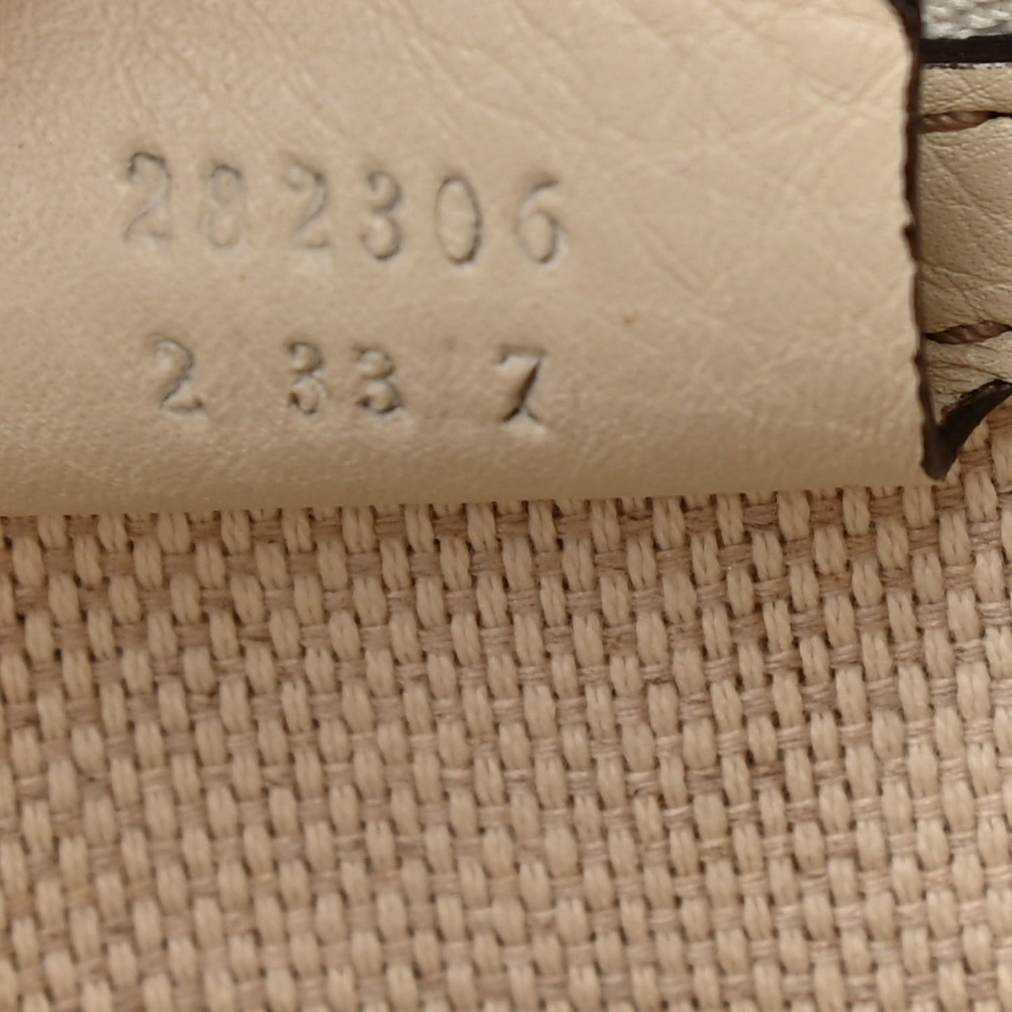 Pebbled Calfskin Large Soho Top Handle Bag Off White