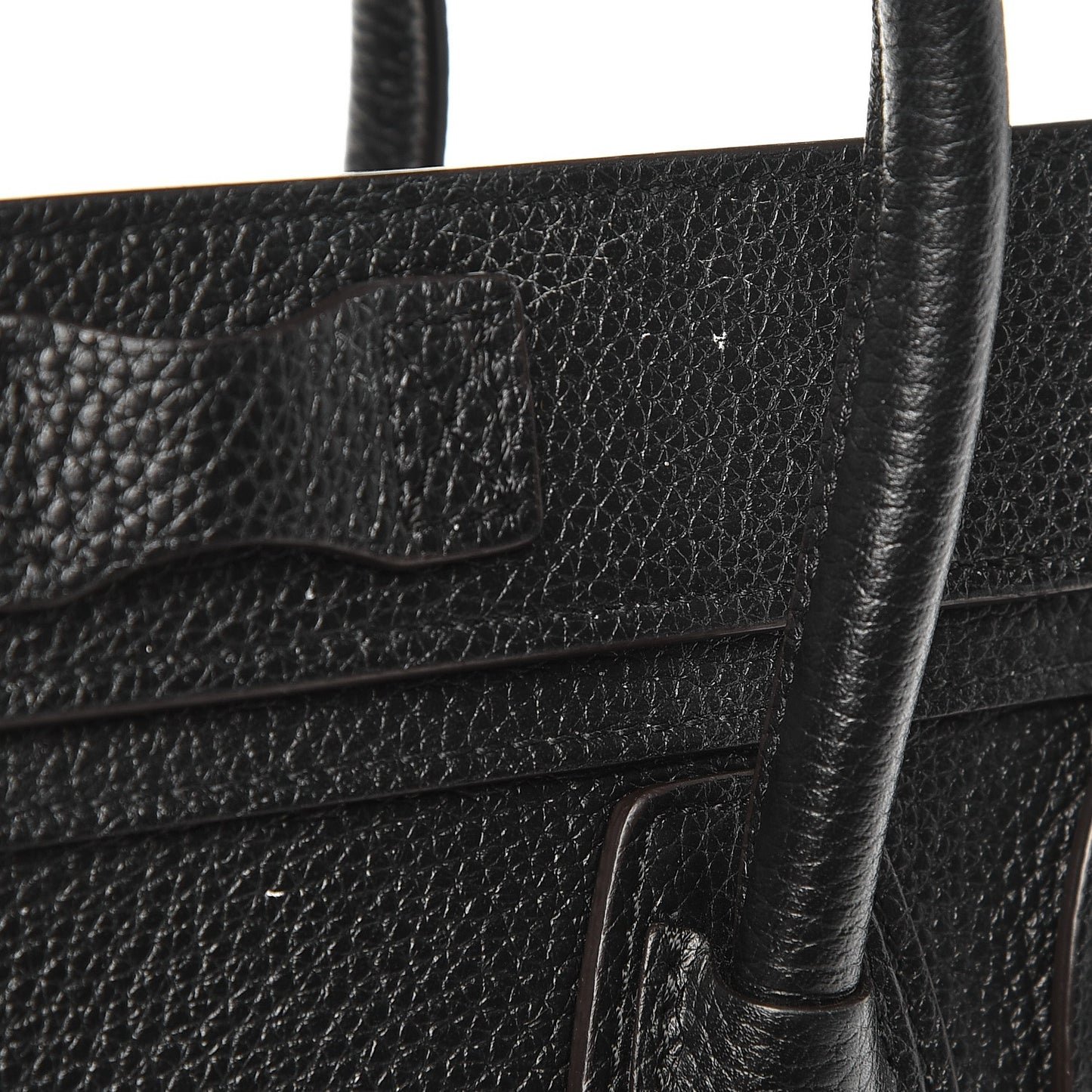 Drummed Calfskin Nano Luggage Black