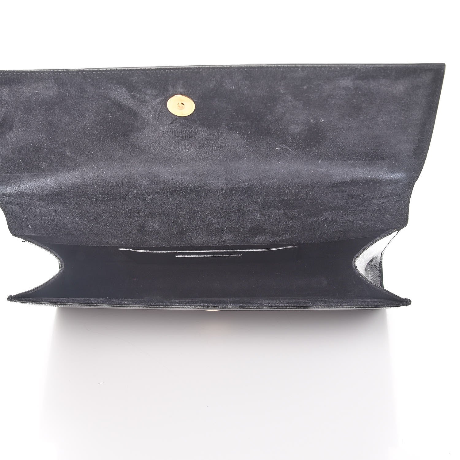 Saint Laurent Patent Grain de Poudre Classic Monogram Cassandre Clutch Black 5 of 8