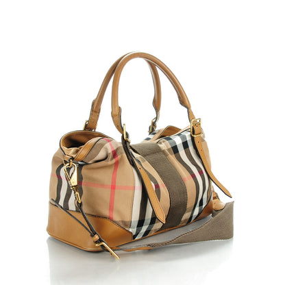Burberry House Check Medium Clementon Tote Camel 3 of 8