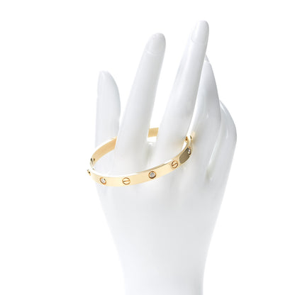 Cartier 18K Yellow Gold 6 Diamond LOVE Bracelet 17 2 of 6