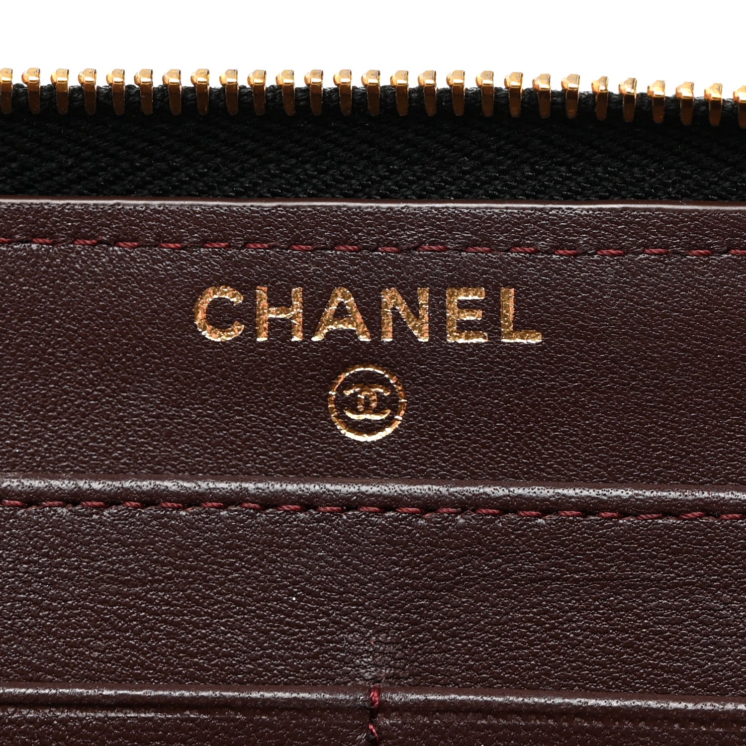 Chanel Lambskin Quilted Large Gusset Zip Around Wallet Black 6 of 9