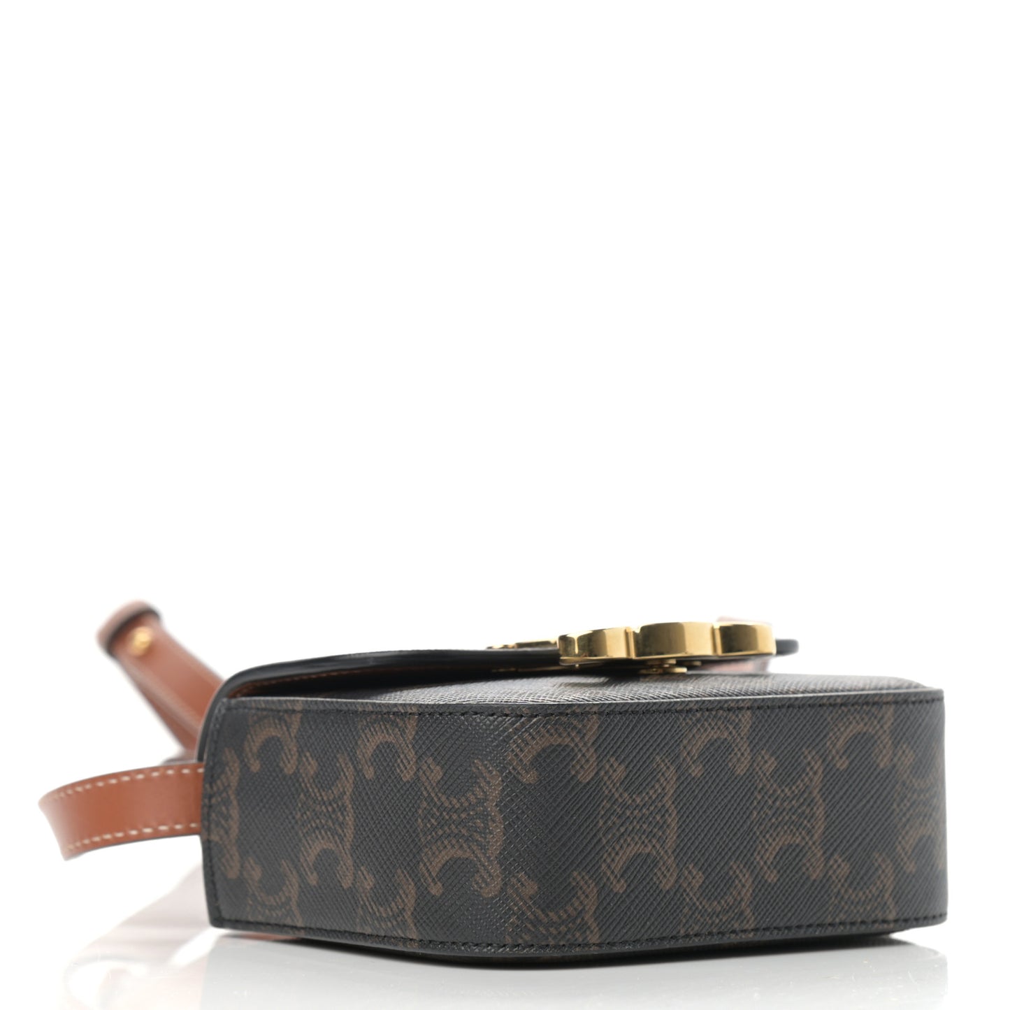 Triomphe Canvas Calfskin Mini Triomphe Tan