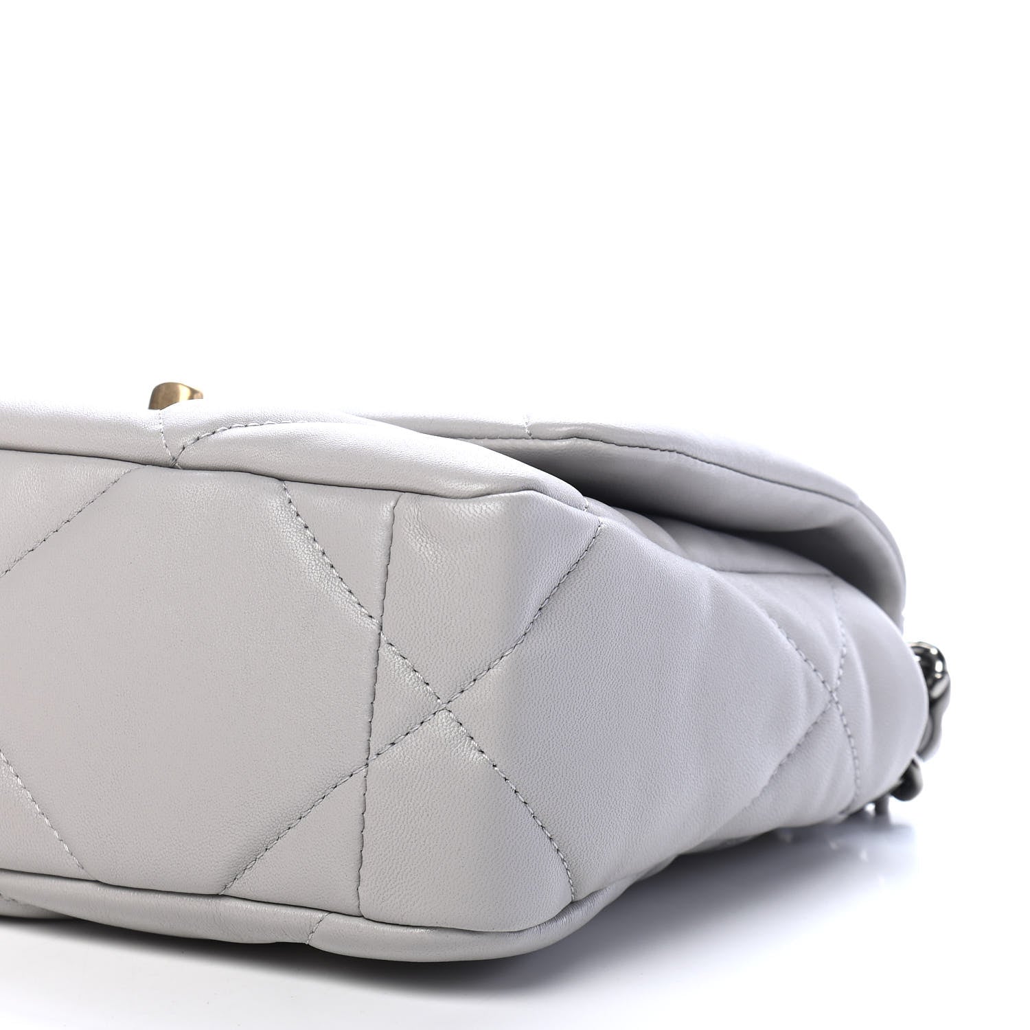 Chanel Lambskin Quilted Medium Chanel 19 Flap Grey 9 of 9
