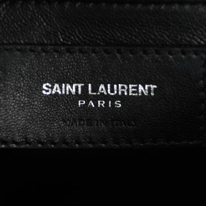 Saint Laurent Grain De Poudre Medium Classic Monogram Satchel Black 7 of 7