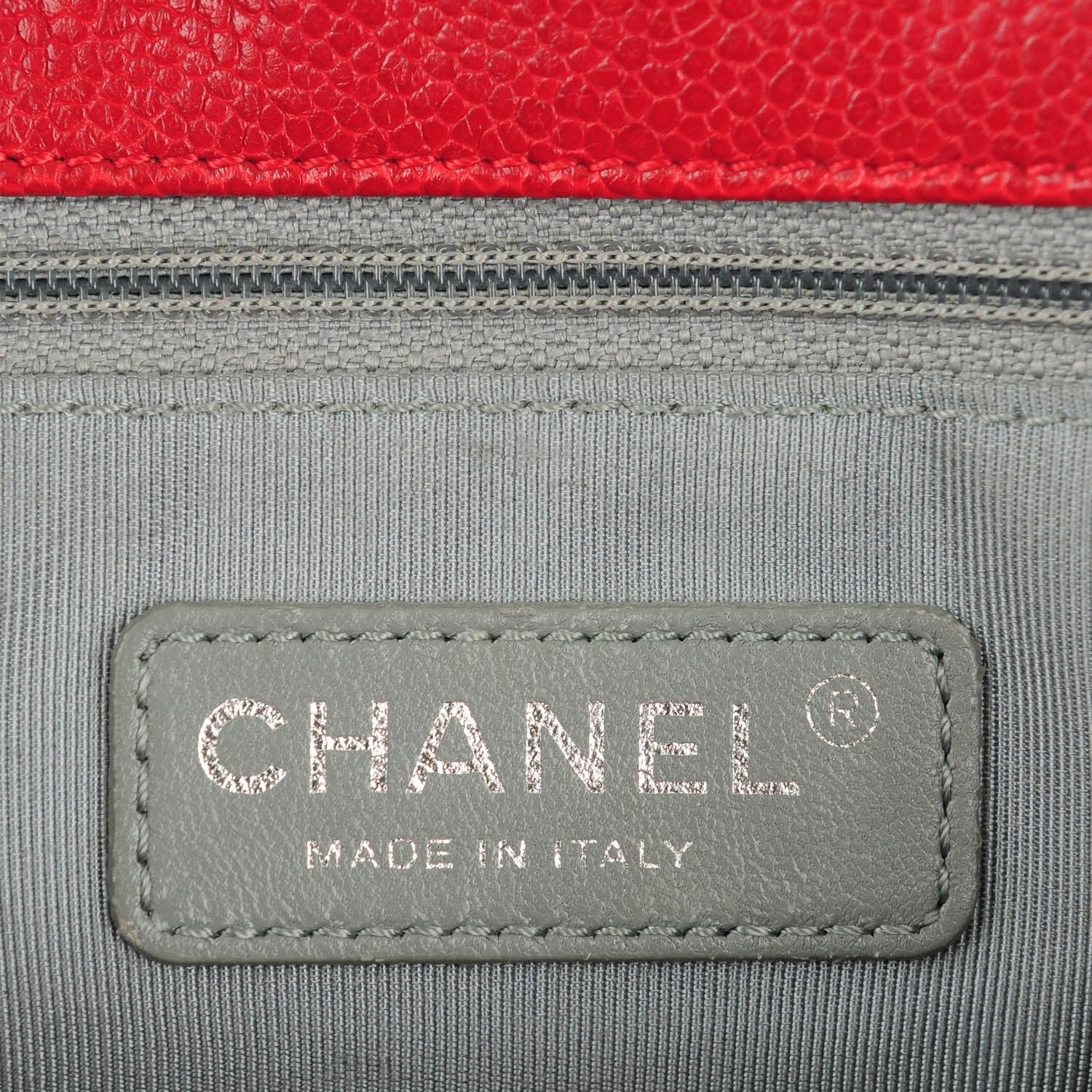 Chanel Caviar Quilted Large French Riviera Flap Red 10 of 12